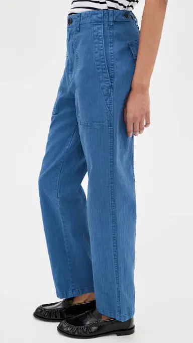 Alex Mill Neil Pants In Herringbone Washed Cobalt | Thumbnail 4 Alex Mill Neil Pants In Herringbone Washed Cobalt | Thumbnail 4