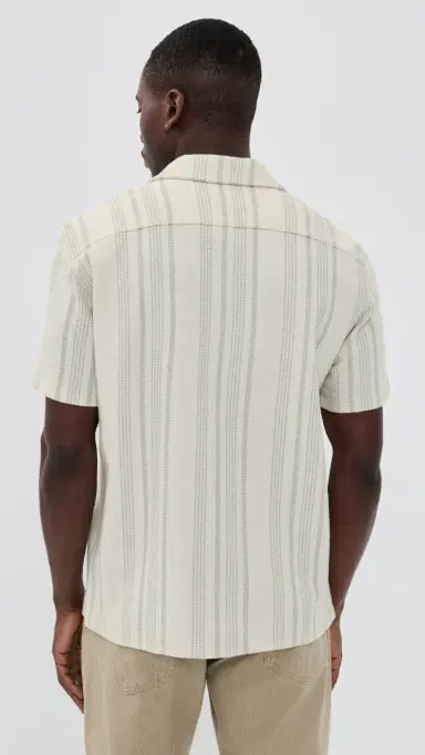 Faherty Oasis Knit Camp hirt age Beach tripe | Thumbnail 3 Faherty Oasis Knit Camp hirt age Beach tripe | Thumbnail 3