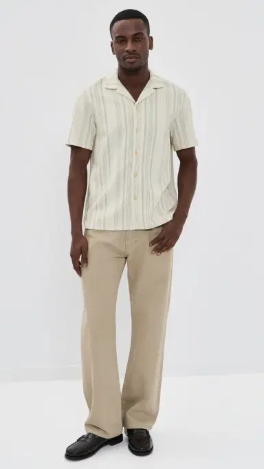 Faherty Oasis Knit Camp hirt age Beach tripe | Thumbnail 5 Faherty Oasis Knit Camp hirt age Beach tripe | Thumbnail 5