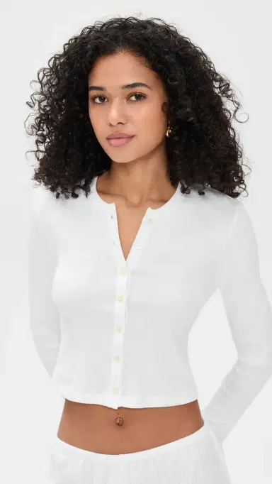 LESET Nando Cardigan White L | Thumbnail 2 LESET Nando Cardigan White L | Thumbnail 2