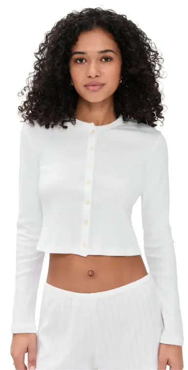 LESET Nando Cardigan White L | Thumbnail 1 LESET Nando Cardigan White L | Thumbnail 1