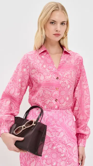 Never Fully Dressed Pink Bandana Miley Shirt Pink | Thumbnail 2 Never Fully Dressed Pink Bandana Miley Shirt Pink | Thumbnail 2