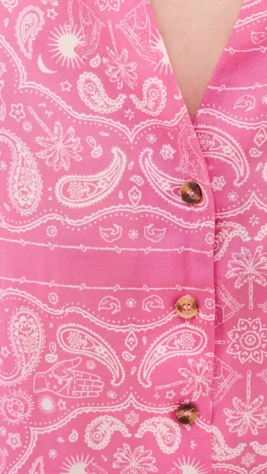 Never Fully Dressed Pink Bandana Miley Shirt Pink | Thumbnail 6 Never Fully Dressed Pink Bandana Miley Shirt Pink | Thumbnail 6