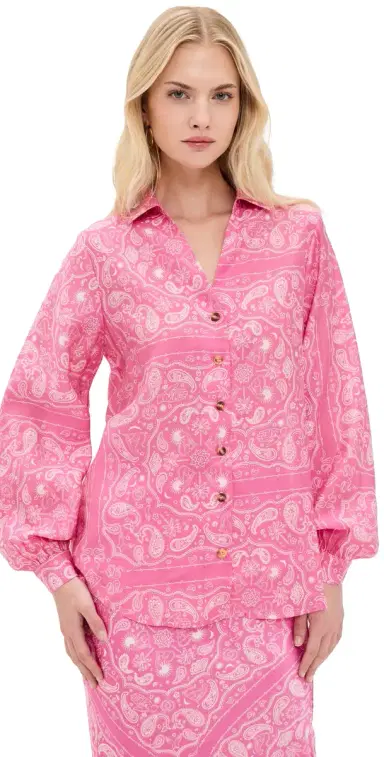 Never Fully Dressed Pink Bandana Miley Shirt Pink | Thumbnail 1 Never Fully Dressed Pink Bandana Miley Shirt Pink | Thumbnail 1