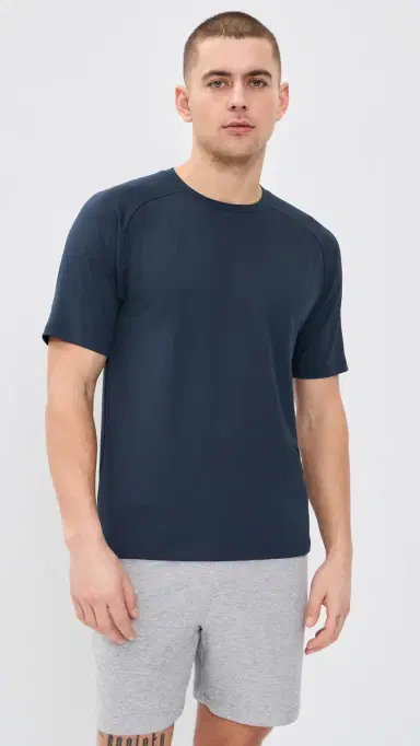 Beyond Yoga Performance Tee Nocturnal Navy L | Thumbnail 2 Beyond Yoga Performance Tee Nocturnal Navy L | Thumbnail 2