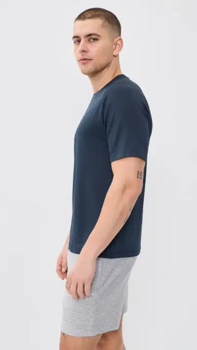 Beyond Yoga Performance Tee Nocturnal Navy L | Thumbnail 4 Beyond Yoga Performance Tee Nocturnal Navy L | Thumbnail 4