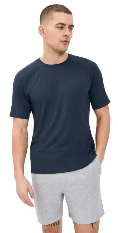 Beyond Yoga Performance Tee Nocturnal Navy L | Thumbnail 1 Beyond Yoga Performance Tee Nocturnal Navy L | Thumbnail 1