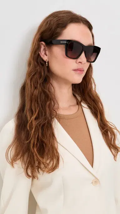 Tom Ford Flynn Sunglasses Shiny Classic Dark Havana One Size | Thumbnail 3 Tom Ford Flynn Sunglasses Shiny Classic Dark Havana One Size | Thumbnail 3