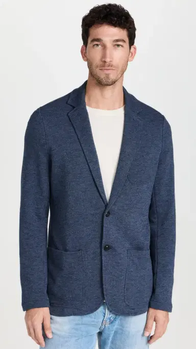 Faherty Inlet Knit Blazer Deep Navy Melange S | Thumbnail 2 Faherty Inlet Knit Blazer Deep Navy Melange S | Thumbnail 2
