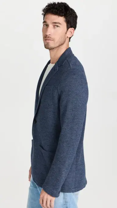 Faherty Inlet Knit Blazer Deep Navy Melange S | Thumbnail 4 Faherty Inlet Knit Blazer Deep Navy Melange S | Thumbnail 4