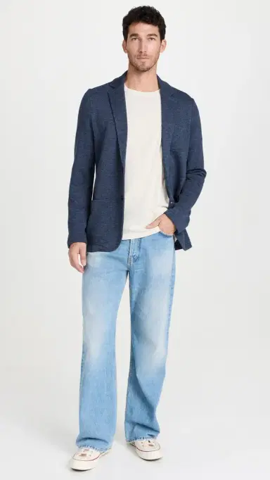 Faherty Inlet Knit Blazer Deep Navy Melange S | Thumbnail 5 Faherty Inlet Knit Blazer Deep Navy Melange S | Thumbnail 5