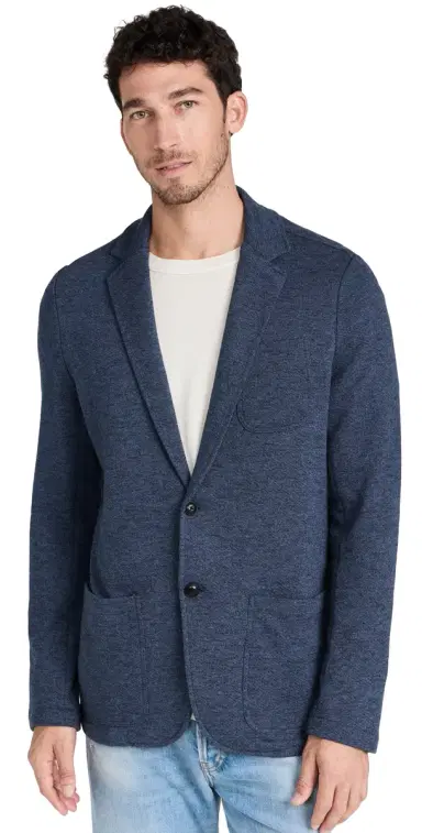 Faherty Inlet Knit Blazer Deep Navy Melange S | Thumbnail 1 Faherty Inlet Knit Blazer Deep Navy Melange S | Thumbnail 1