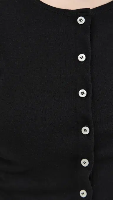 LE BOP Eloise Cropped Cardigan Black XL | Thumbnail 6 LE BOP Eloise Cropped Cardigan Black XL | Thumbnail 6