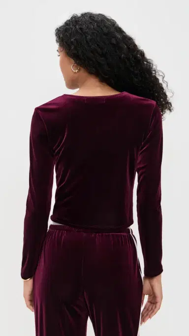 LE BOP Eloise Velvet Cardigan Wine | Thumbnail 3 LE BOP Eloise Velvet Cardigan Wine | Thumbnail 3