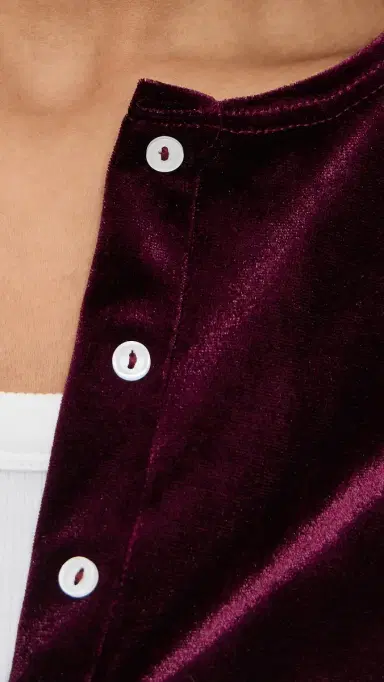 LE BOP Eloise Velvet Cardigan Wine | Thumbnail 6 LE BOP Eloise Velvet Cardigan Wine | Thumbnail 6