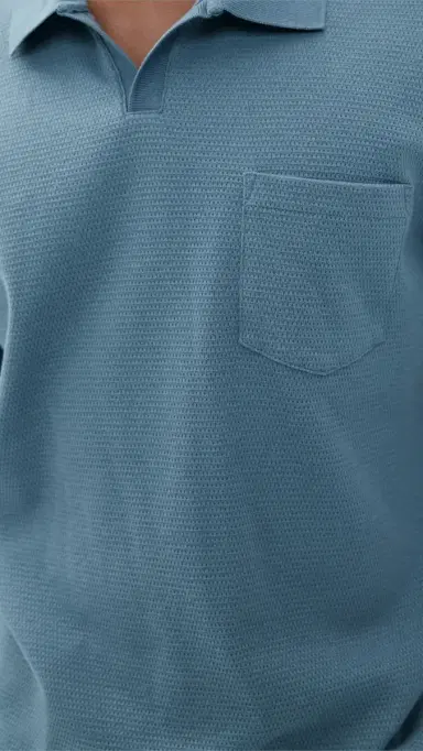 Vince Johnny Collar Shirt Uniform Blue | Thumbnail 6 Vince Johnny Collar Shirt Uniform Blue | Thumbnail 6