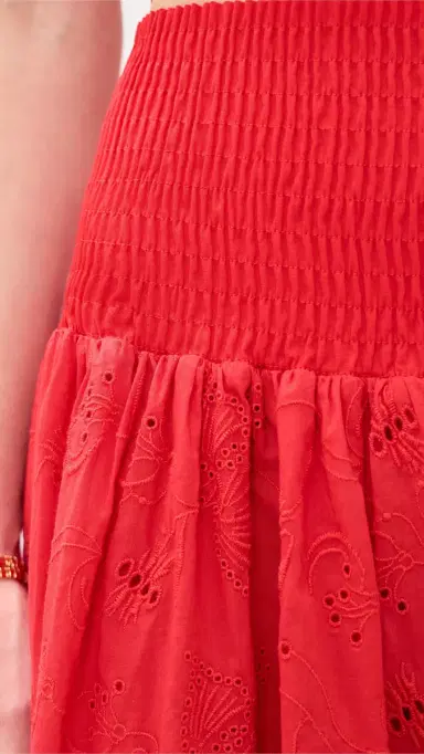 The Lulo Project The Drift Skirt Koel Eyelet Bird Red | Thumbnail 6 The Lulo Project The Drift Skirt Koel Eyelet Bird Red | Thumbnail 6