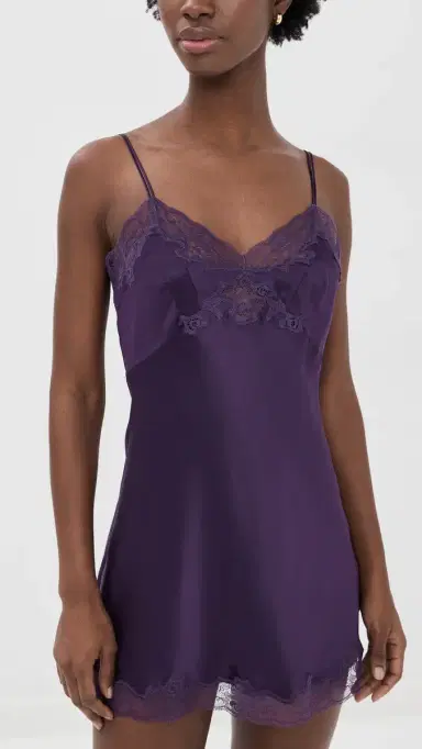 Only Hearts Silk Charmeuse Mini Slip Dress Plum | Thumbnail 2 Only Hearts Silk Charmeuse Mini Slip Dress Plum | Thumbnail 2