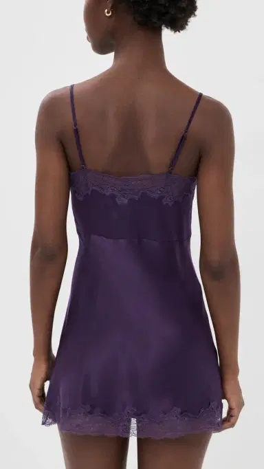 Only Hearts Silk Charmeuse Mini Slip Dress Plum | Thumbnail 3 Only Hearts Silk Charmeuse Mini Slip Dress Plum | Thumbnail 3