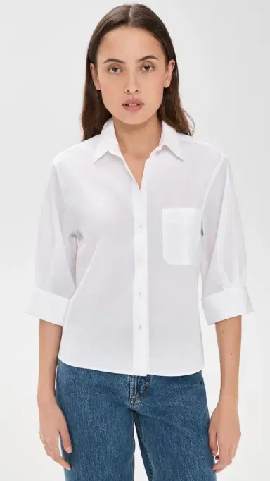rag & bone Lucia Poplin Button Down Shirt White S | Thumbnail 2 rag & bone Lucia Poplin Button Down Shirt White S | Thumbnail 2