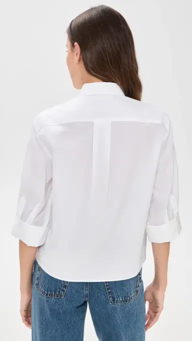 rag & bone Lucia Poplin Button Down Shirt White S | Thumbnail 3 rag & bone Lucia Poplin Button Down Shirt White S | Thumbnail 3