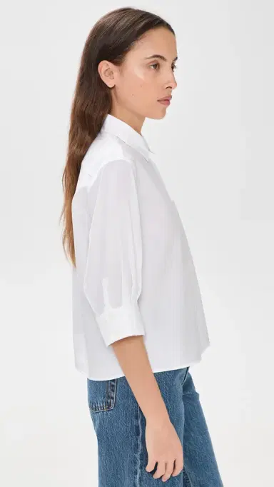 rag & bone Lucia Poplin Button Down Shirt White S | Thumbnail 4 rag & bone Lucia Poplin Button Down Shirt White S | Thumbnail 4