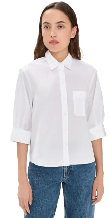 rag & bone Lucia Poplin Button Down Shirt White S | Thumbnail 1 rag & bone Lucia Poplin Button Down Shirt White S | Thumbnail 1