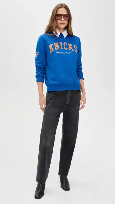 New York or Nowhere Knicks Alumni Crewneck Sweatshirt Royal Blue Garment Dye | Thumbnail 5 New York or Nowhere Knicks Alumni Crewneck Sweatshirt Royal Blue Garment Dye | Thumbnail 5