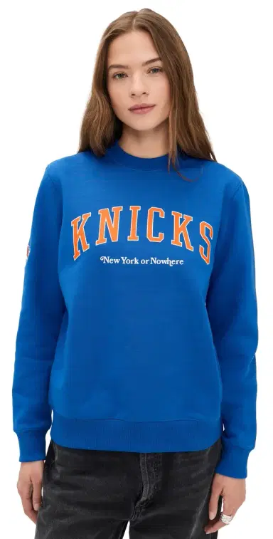 New York or Nowhere Knicks Alumni Crewneck Sweatshirt Royal Blue Garment Dye | Thumbnail 1 New York or Nowhere Knicks Alumni Crewneck Sweatshirt Royal Blue Garment Dye | Thumbnail 1