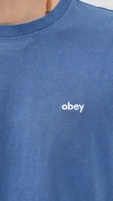 Obey Lowercase Pigment T-Shirt Pigment Electric Indigo M | Thumbnail 6 Obey Lowercase Pigment T-Shirt Pigment Electric Indigo M | Thumbnail 6