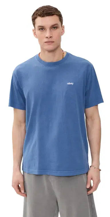 Obey Lowercase Pigment T-Shirt Pigment Electric Indigo M | Thumbnail 1 Obey Lowercase Pigment T-Shirt Pigment Electric Indigo M | Thumbnail 1