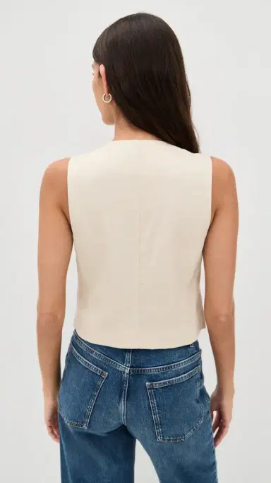 LE BOP Simone Satin Vest Ivory 6 | Thumbnail 3 LE BOP Simone Satin Vest Ivory 6 | Thumbnail 3