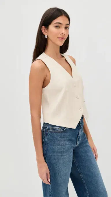 LE BOP Simone Satin Vest Ivory 6 | Thumbnail 4 LE BOP Simone Satin Vest Ivory 6 | Thumbnail 4