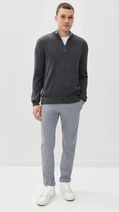 Greyson ebonack Cashmere Blend Quarter Zip Sweater Dark Grey Heather | Thumbnail 5 Greyson ebonack Cashmere Blend Quarter Zip Sweater Dark Grey Heather | Thumbnail 5