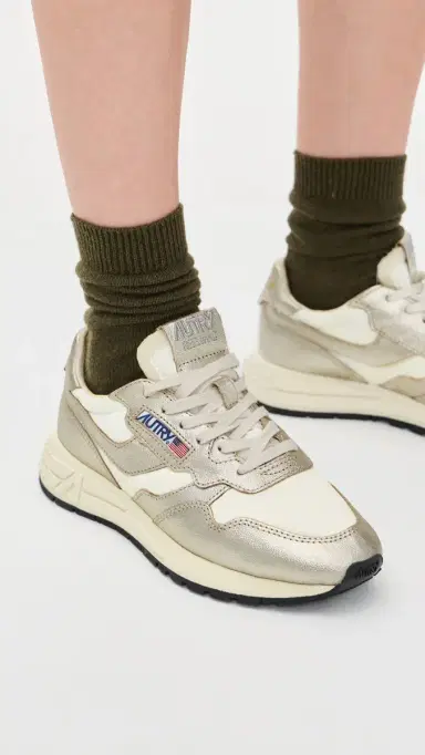 Autry Reelwind Low Sneakers Wht/Gold | Thumbnail 3 Autry Reelwind Low Sneakers Wht/Gold | Thumbnail 3