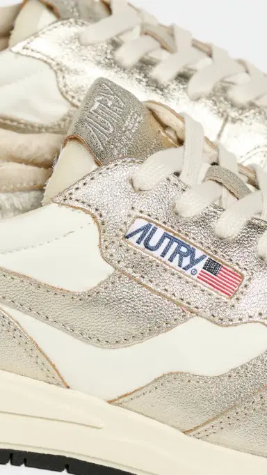Autry Reelwind Low Sneakers Wht/Gold | Thumbnail 6 Autry Reelwind Low Sneakers Wht/Gold | Thumbnail 6