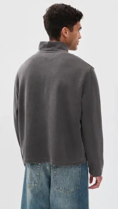 Our Legacy Shrunken Full Zip Sweater Worn Graphite Athletic Rib | Thumbnail 3 Our Legacy Shrunken Full Zip Sweater Worn Graphite Athletic Rib | Thumbnail 3