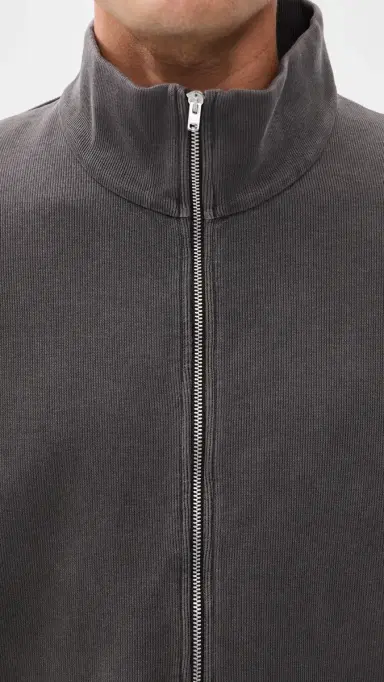 Our Legacy Shrunken Full Zip Sweater Worn Graphite Athletic Rib | Thumbnail 6 Our Legacy Shrunken Full Zip Sweater Worn Graphite Athletic Rib | Thumbnail 6