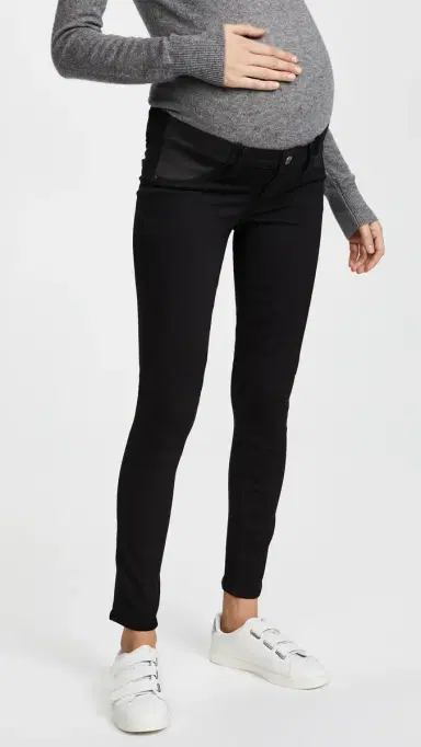 PAIGE Transcend Verdugo Ultra Skinny Maternity Jeans Black Shadow 30 | Thumbnail 2 PAIGE Transcend Verdugo Ultra Skinny Maternity Jeans Black Shadow 30 | Thumbnail 2