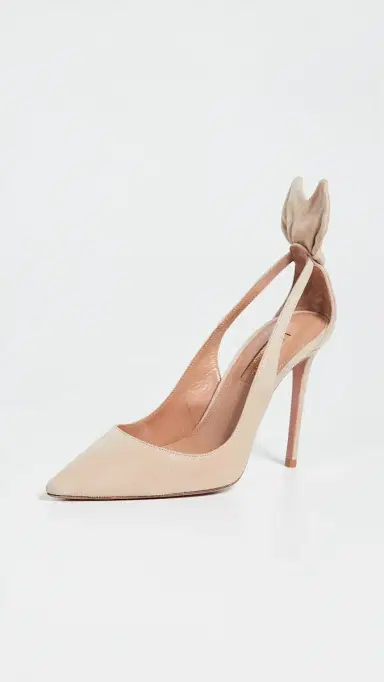 Aquazzura 105mm Bow Tie Pumps Honey | Thumbnail 2 Aquazzura 105mm Bow Tie Pumps Honey | Thumbnail 2