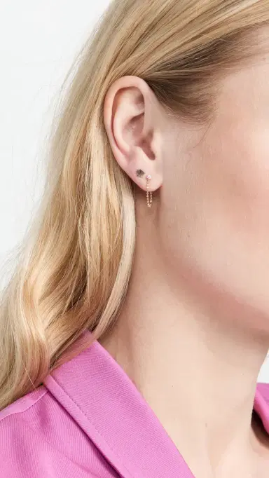Zoë Chicco 14k Gold Single Itty Bitty Shell Stud Earring Yellow Gold One Size | Thumbnail 3 Zoë Chicco 14k Gold Single Itty Bitty Shell Stud Earring Yellow Gold One Size | Thumbnail 3