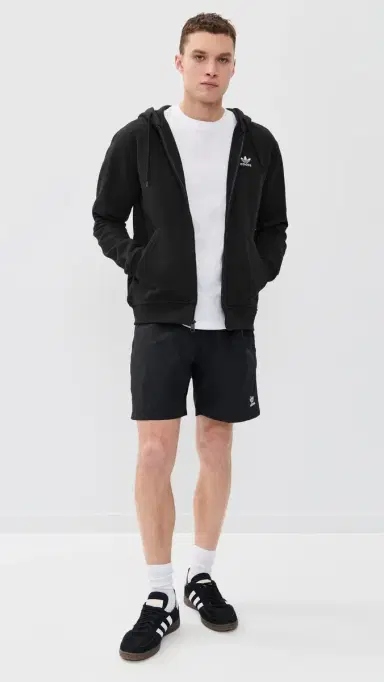 Adidas Trefoil Essentials Full Zip Hoodie Black M | Thumbnail 5 Adidas Trefoil Essentials Full Zip Hoodie Black M | Thumbnail 5