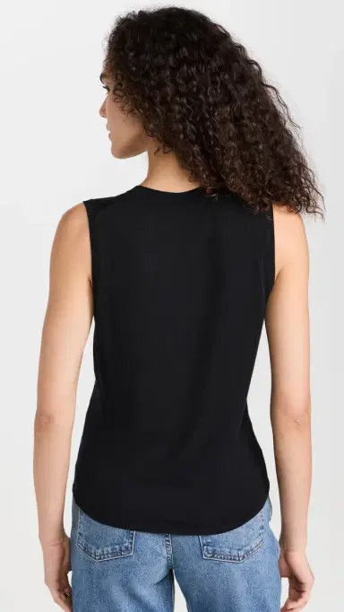 Theory Crew Neck Shell Top Black S | Thumbnail 3 Theory Crew Neck Shell Top Black S | Thumbnail 3