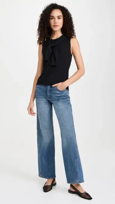 Theory Crew Neck Shell Top Black S | Thumbnail 5 Theory Crew Neck Shell Top Black S | Thumbnail 5