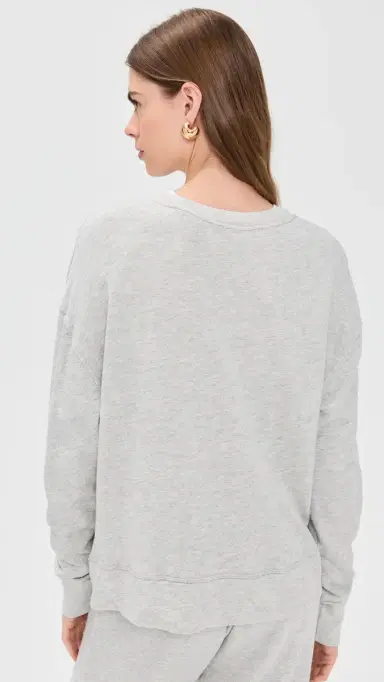 perfectwhitetee Tyler French Terry Pullover Sweatshirt Heather Grey | Thumbnail 3 perfectwhitetee Tyler French Terry Pullover Sweatshirt Heather Grey | Thumbnail 3