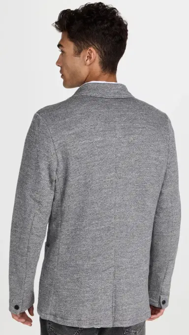 Faherty Inlet Knit Blazer Medium Grey Melange L | Thumbnail 3 Faherty Inlet Knit Blazer Medium Grey Melange L | Thumbnail 3