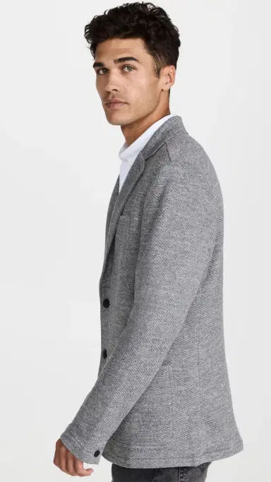 Faherty Inlet Knit Blazer Medium Grey Melange L | Thumbnail 4 Faherty Inlet Knit Blazer Medium Grey Melange L | Thumbnail 4