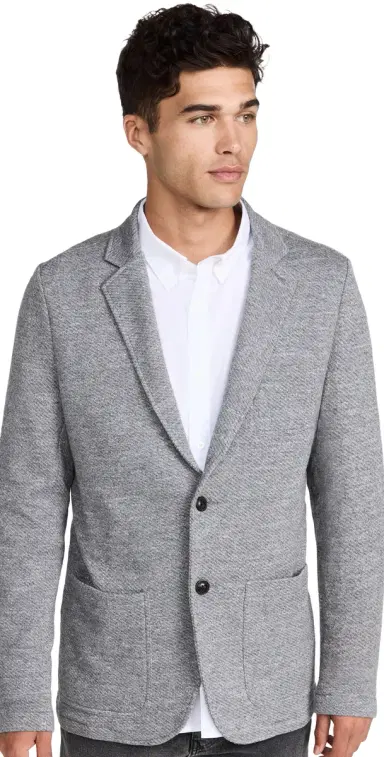 Faherty Inlet Knit Blazer Medium Grey Melange L | Thumbnail 1 Faherty Inlet Knit Blazer Medium Grey Melange L | Thumbnail 1