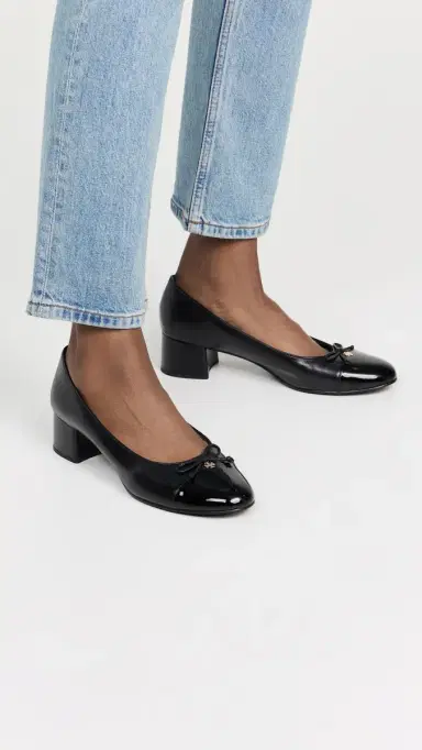 Tory Burch 45mm Cap Toe Pumps Perfect Black / Perfect Black | Thumbnail 3 Tory Burch 45mm Cap Toe Pumps Perfect Black / Perfect Black | Thumbnail 3
