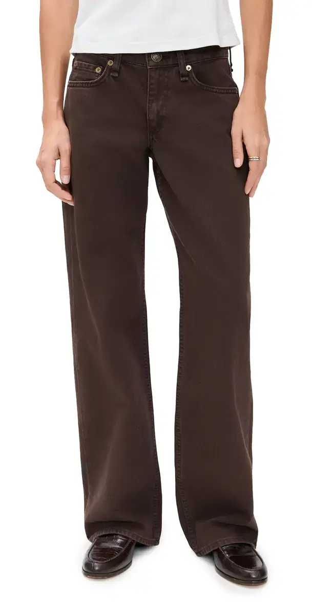 Saige Low-Rise Full Straight Jeans Dark Brown Saige Low-Rise Full Straight Jeans Dark Brown